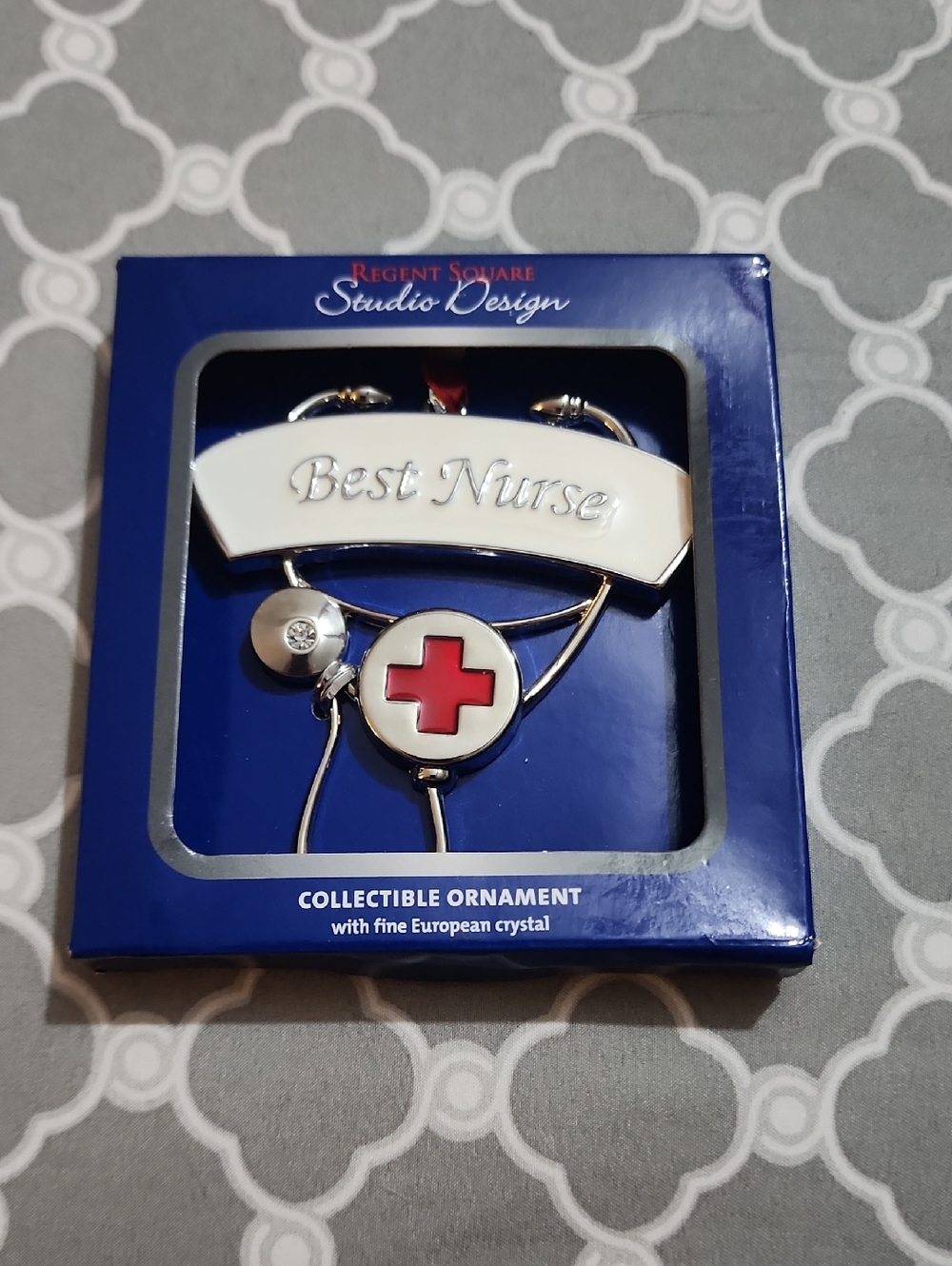 Regent Square Studio Design Best Nurse Collectible Ornament W/European Crystal